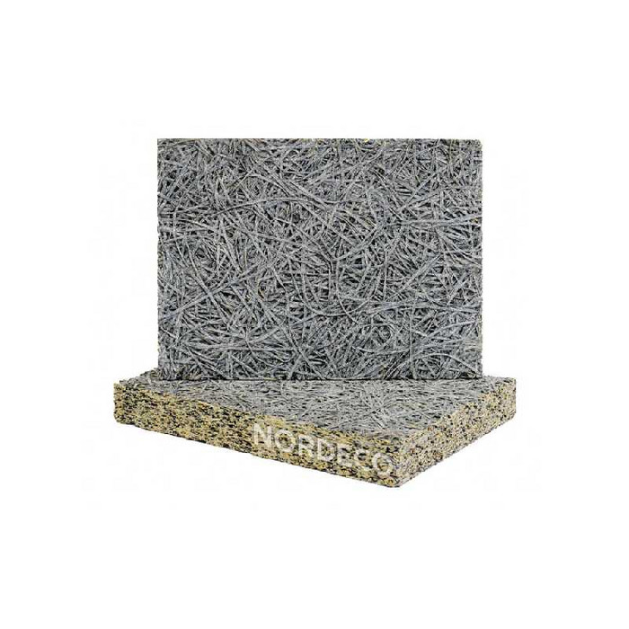 Фибролитовая плита Nordeco ФП 400-25С 1200х600х25 низкой плотности на сером цементе